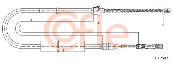 Cable Pull, parking brake (10.7507)