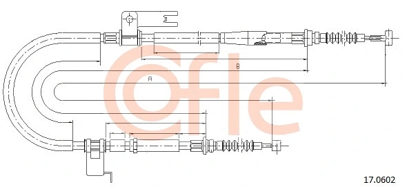 Cable Pull, parking brake (17.0602)