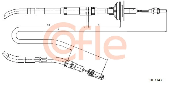 Cable Pull, clutch control (92.10.3147)