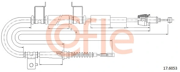 Cable Pull, parking brake (92.17.6053)