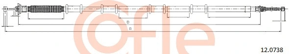 Cable Pull, parking brake (12.0738)