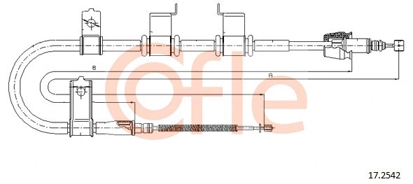 Cable Pull, parking brake (17.2542)