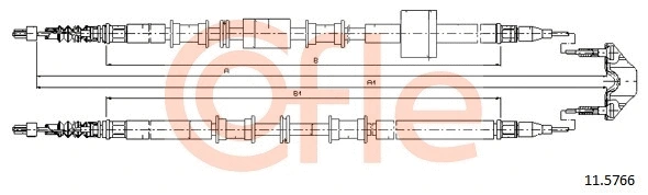 Cable Pull, parking brake (11.5766)