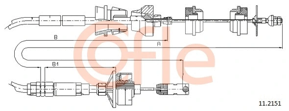 Cable Pull, clutch control (11.2151)