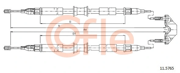 Cable Pull, parking brake (11.5765)