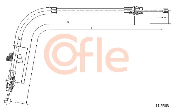 Cable Pull, parking brake (11.5563)