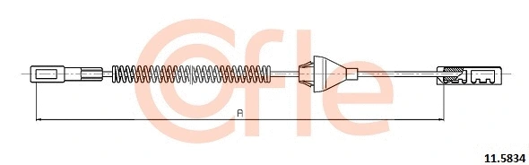 Cable Pull, parking brake (11.5834)