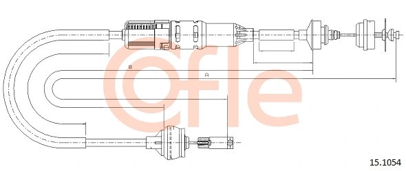 Cable Pull, clutch control (15.1054)
