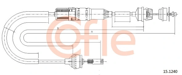 Cable Pull, clutch control (15.1240)