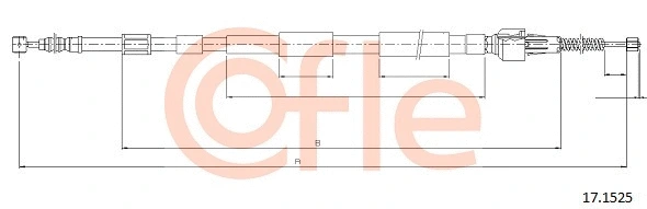 Cable Pull, parking brake (17.1525)