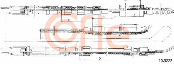 Cable Pull, parking brake (10.5222)