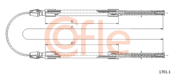 Cable Pull, parking brake (1701.1)