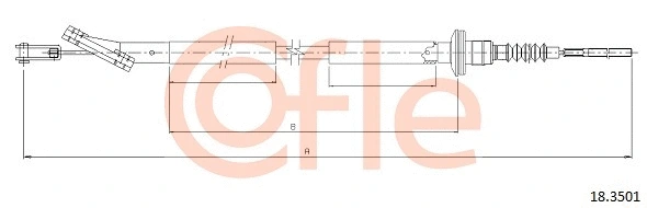 Cable Pull, clutch control (18.3501)