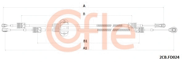 Cable Pull, manual transmission (92.2CB.FD024)