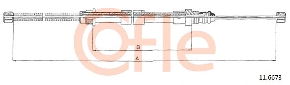 Cable Pull, parking brake (11.6673)