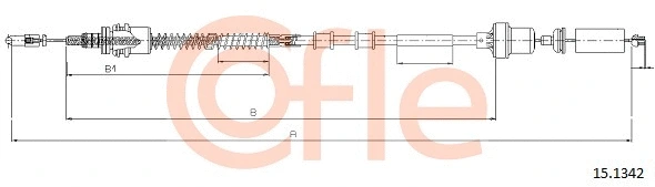 Cable Pull, clutch control (15.1342)