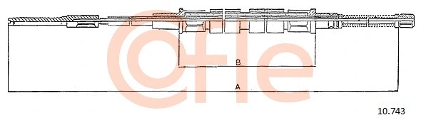 Cable Pull, parking brake (10.743)