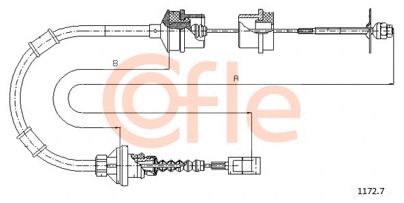 Cable Pull, clutch control (1172.7)