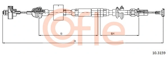 Cable Pull, clutch control (10.3159)
