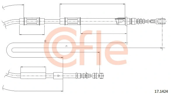 Cable Pull, parking brake (17.1424)