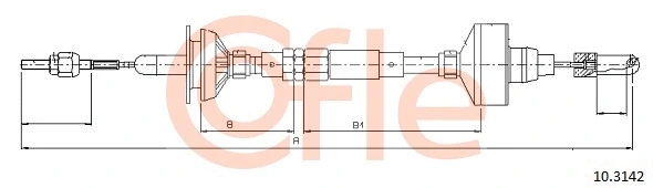 Cable Pull, clutch control (10.3142)