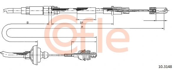 Cable Pull, clutch control (10.3148)