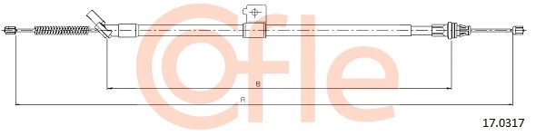Cable Pull, parking brake (17.0317)