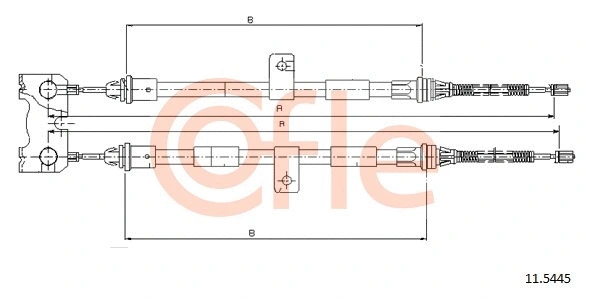 Cable Pull, parking brake (11.5445)