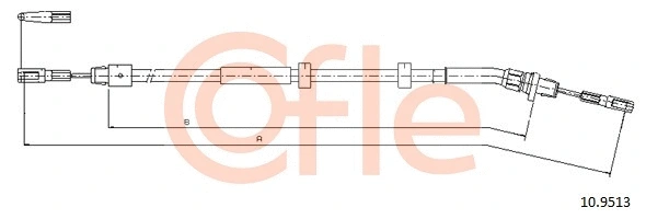 Cable Pull, parking brake (10.9513)