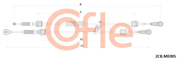 Cable Pull, manual transmission (92.2CB.ME005)