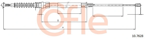 Cable Pull, parking brake (10.7628)