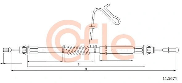 Cable Pull, parking brake (11.5674)