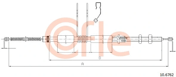 Cable Pull, parking brake (10.6762)