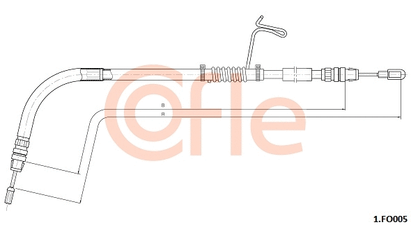 Cable Pull, parking brake (1.FO005)