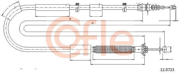 Cable Pull, parking brake (12.0723)