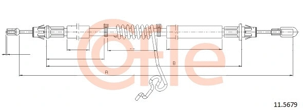 Cable Pull, parking brake (11.5679)