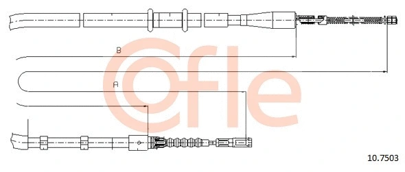 Cable Pull, parking brake (10.7503)
