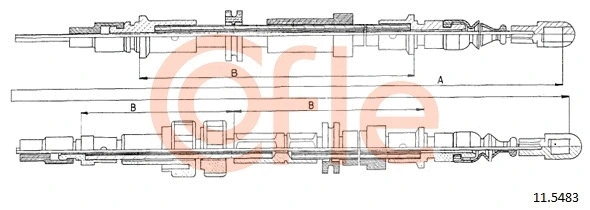 Cable Pull, parking brake (11.5483)