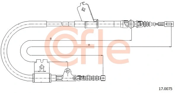 Cable Pull, parking brake (17.0075)