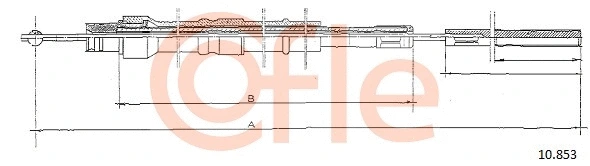 Cable Pull, parking brake (10.853)
