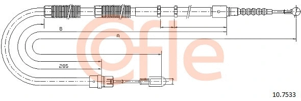 Cable Pull, parking brake (10.7533)