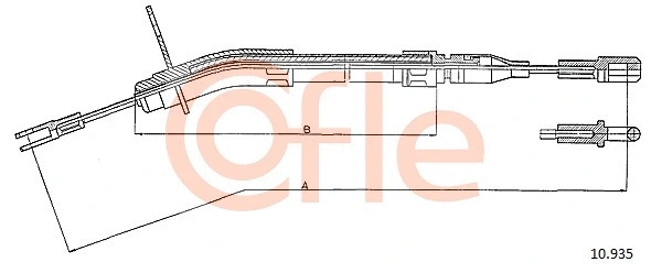 Cable Pull, parking brake (10.935)