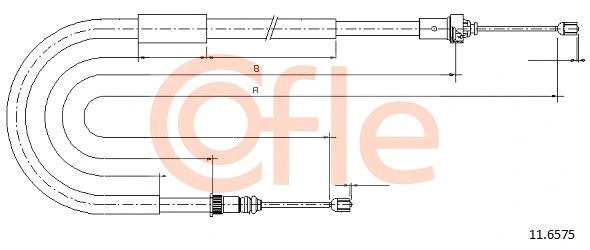Cable Pull, parking brake (92.11.6575)
