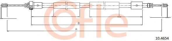 Cable Pull, parking brake (10.4654)