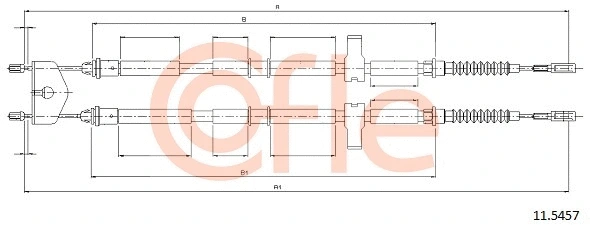 Cable Pull, parking brake (11.5457)