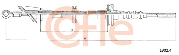 Cable Pull, clutch control (1902.4)