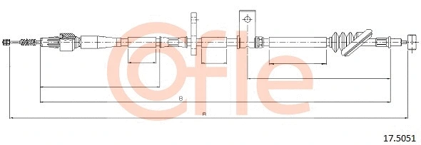 Cable Pull, parking brake (17.5051)