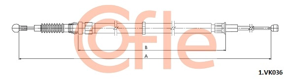 Cable Pull, parking brake (92.1.VK036)