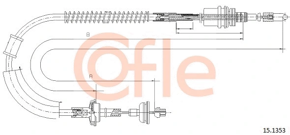 Cable Pull, clutch control (15.1353)