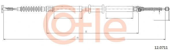 Cable Pull, parking brake (12.0711)